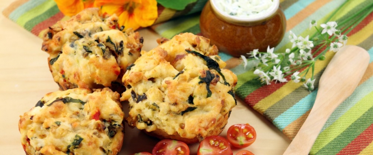 Kuru Domatesli Peynirli Zeytinli Muffin